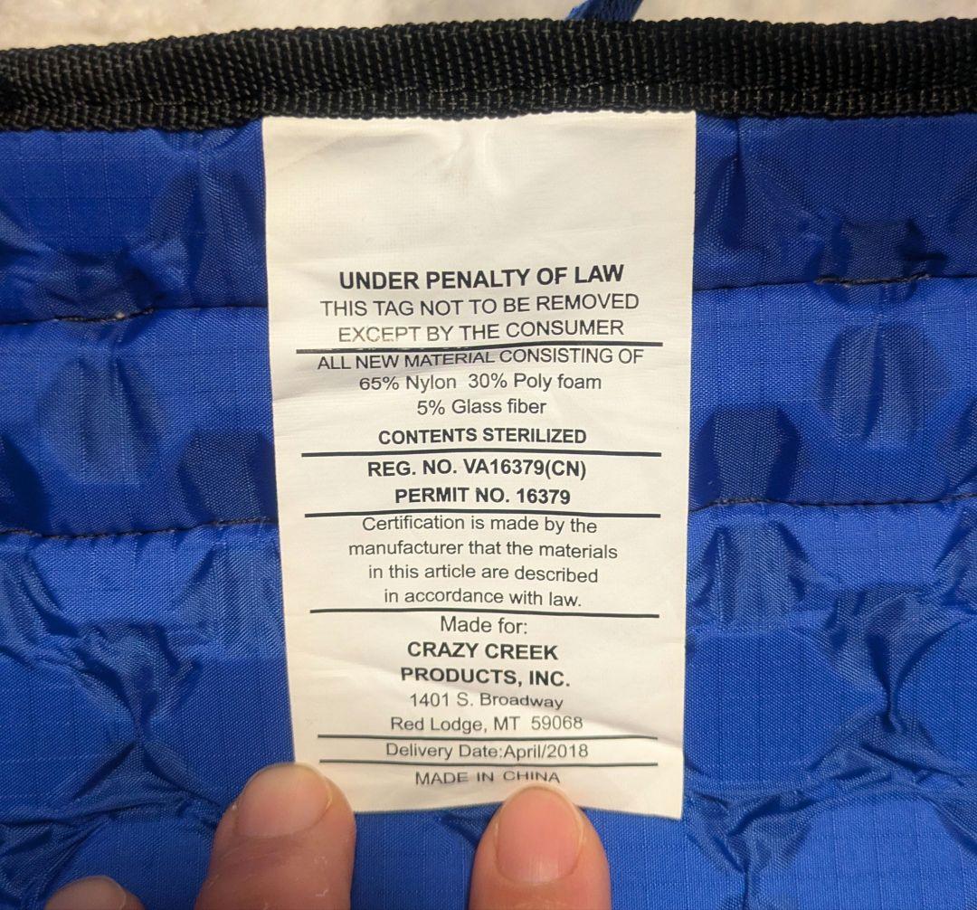 Crazy Creek HEX 2.0 ORIGINAL CHAIR 青