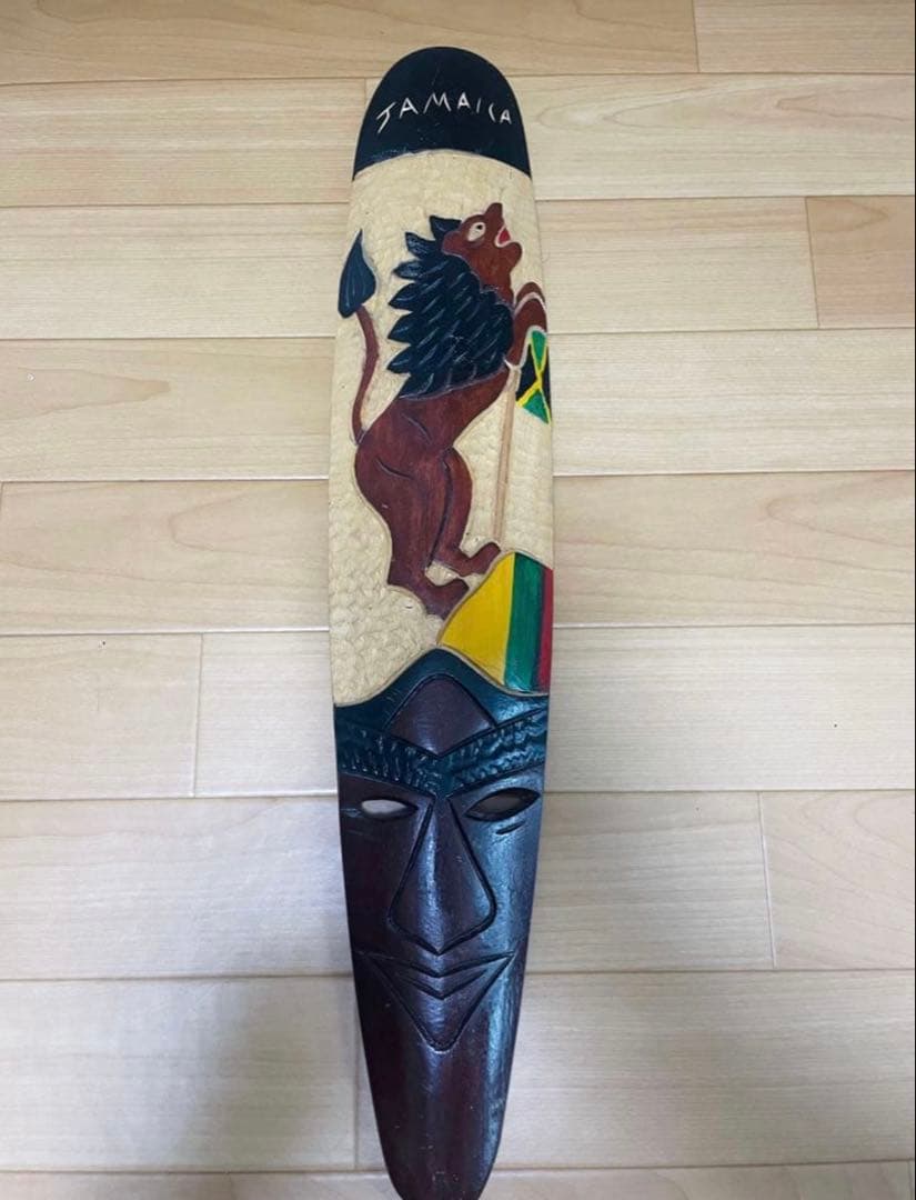 【和する】ジャマイカ　木彫り2個セット