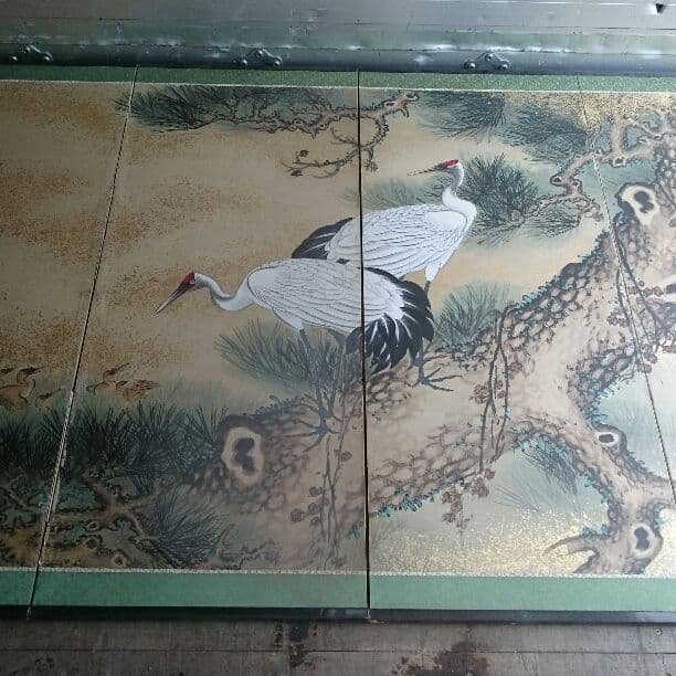 屏風 4つ折り 古美術