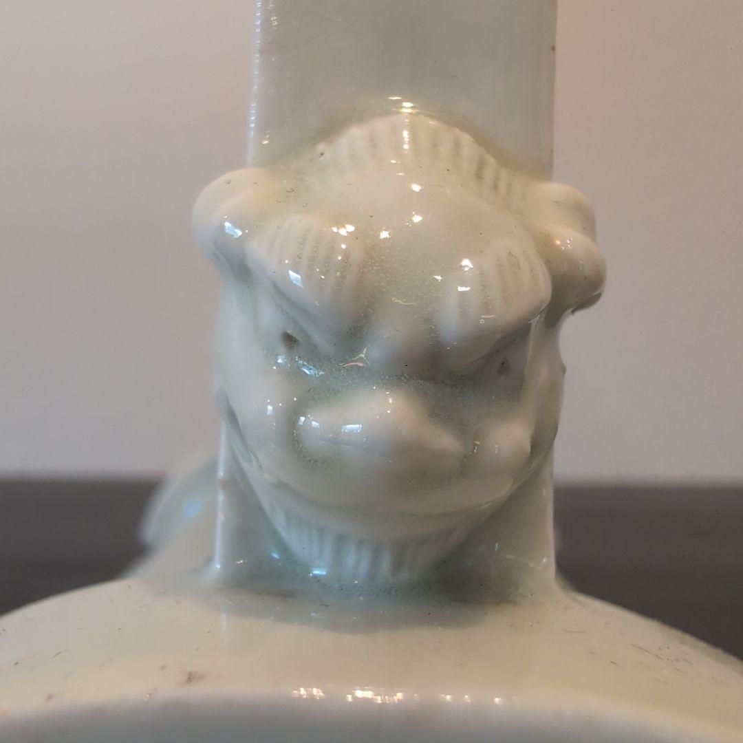 染付硯屏　山水図　文房具