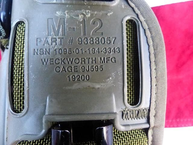 米軍実物 M-12 ホルスター　M9 ベレッタ 92F WECKWORTH 57