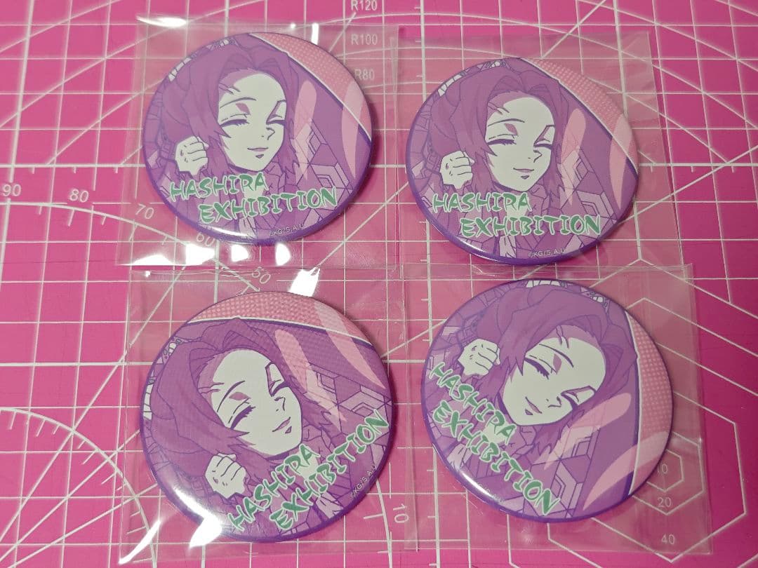 鬼滅の刃 柱展 エモーショナル缶バッジ 胡蝶しのぶ 4点