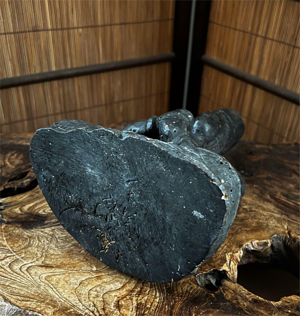 仏教美術 在銘 木製 一刀彫り 時代 大日如来像 仏像