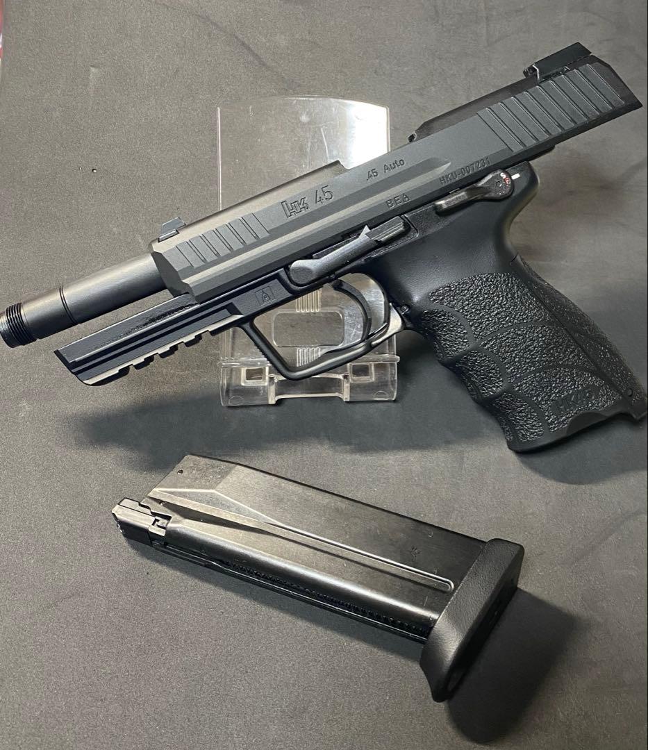 美品　東京マルイ HK45 タクティカルブラック ガスブローバック サイレンサ