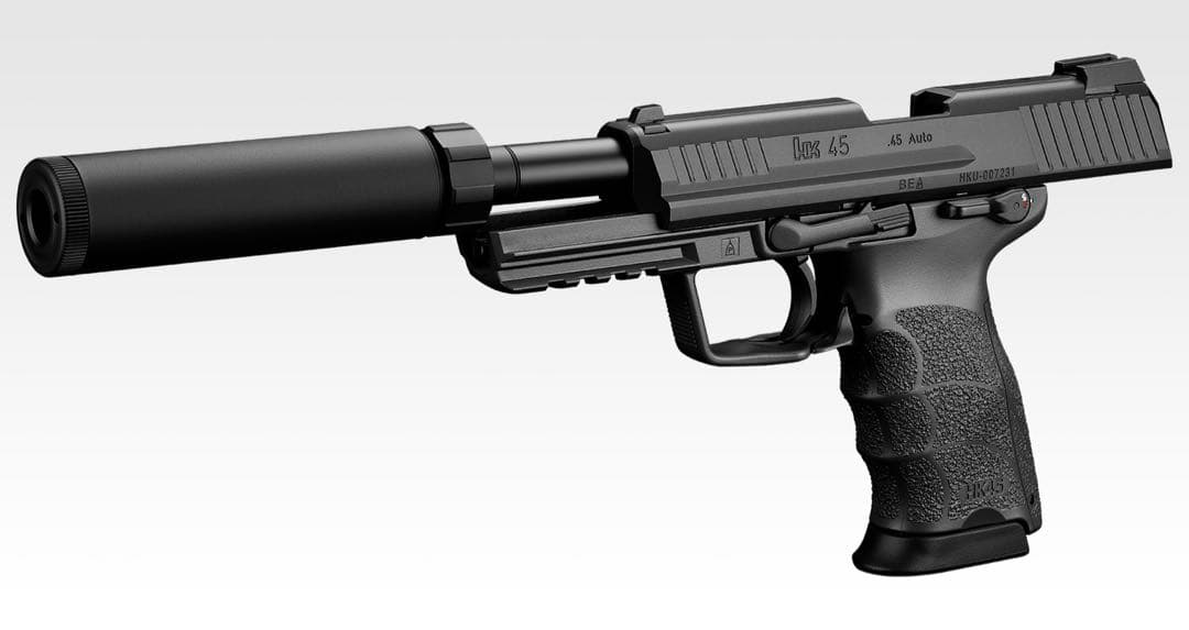 美品　東京マルイ HK45 タクティカルブラック ガスブローバック サイレンサ