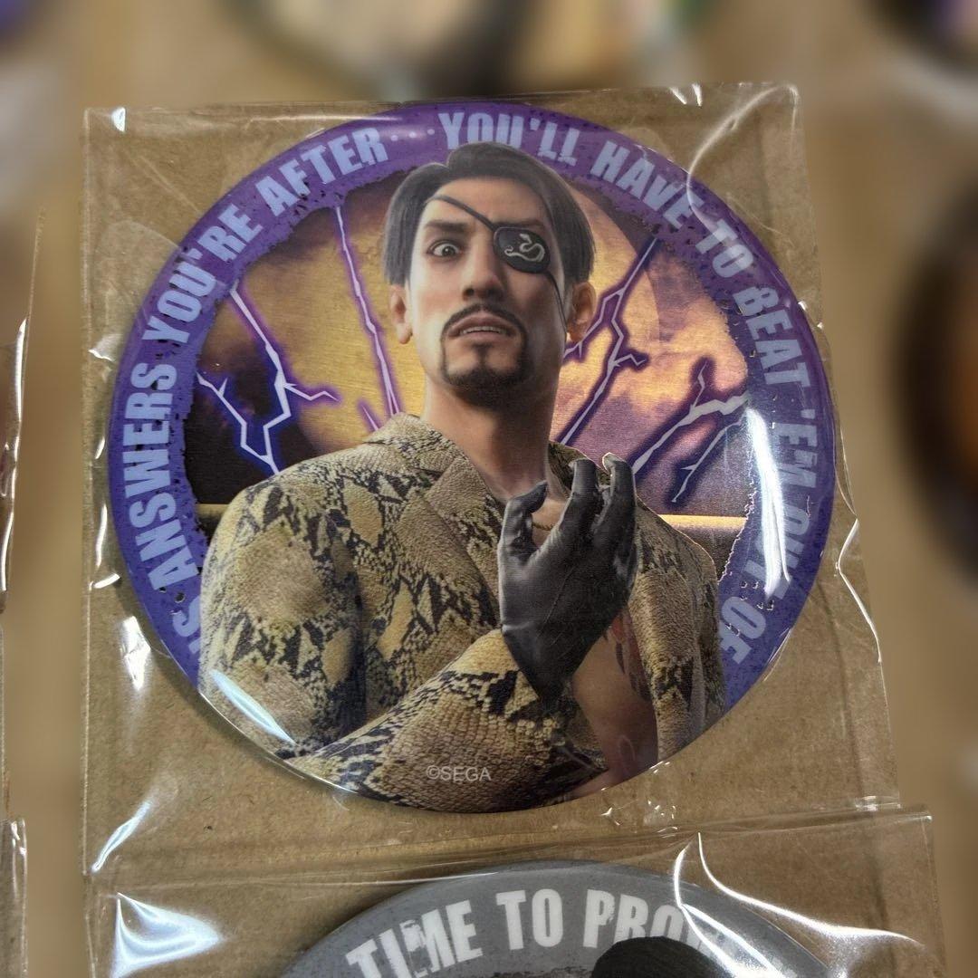 SEGAラッキーくじ　龍が如く　缶バッチ　コンプ　真島吾朗　F賞