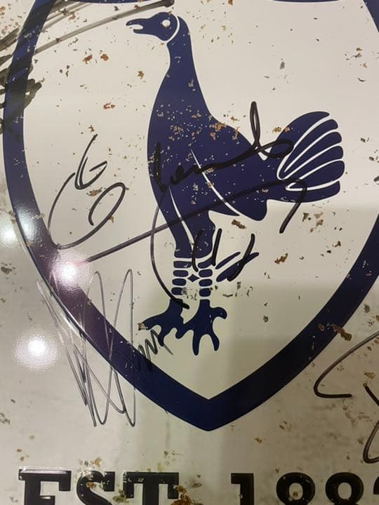 トッテナムホットスパー　ソンフンミン、エリックラメラ、デリアリ直筆サインプレート