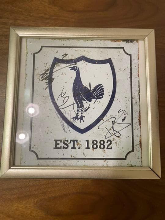 トッテナムホットスパー　ソンフンミン、エリックラメラ、デリアリ直筆サインプレート