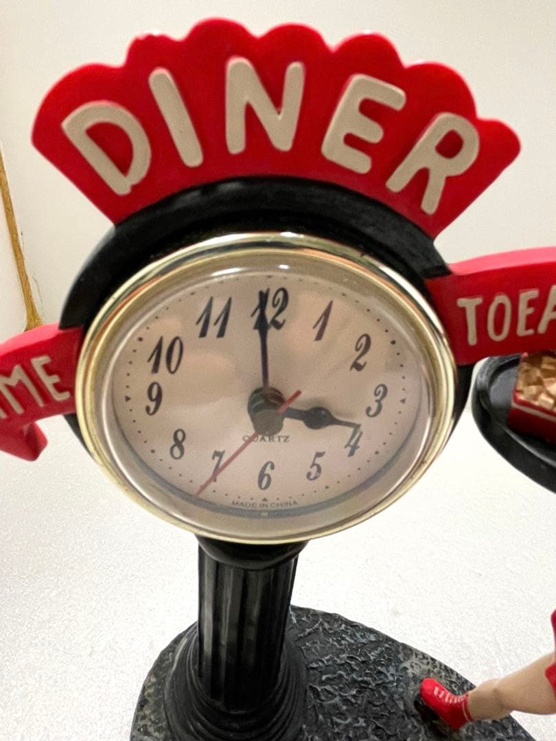 希少‼️レトロ　ベティ•ブープ　ハンバーガー定員　時計付き置物　2003年製