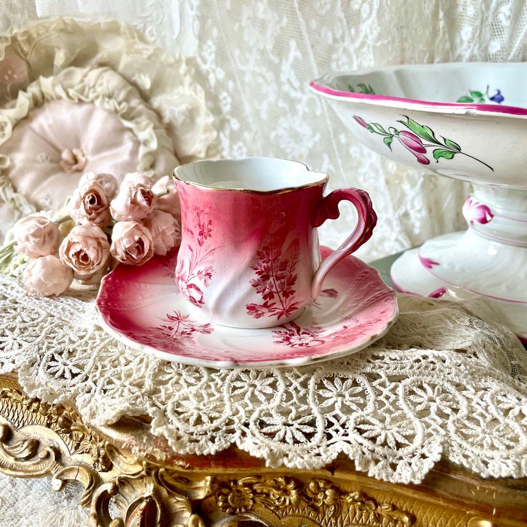 サルグミンヌ　ペルセPERSE C&S フランスアンティーク　カップ&ソーサー