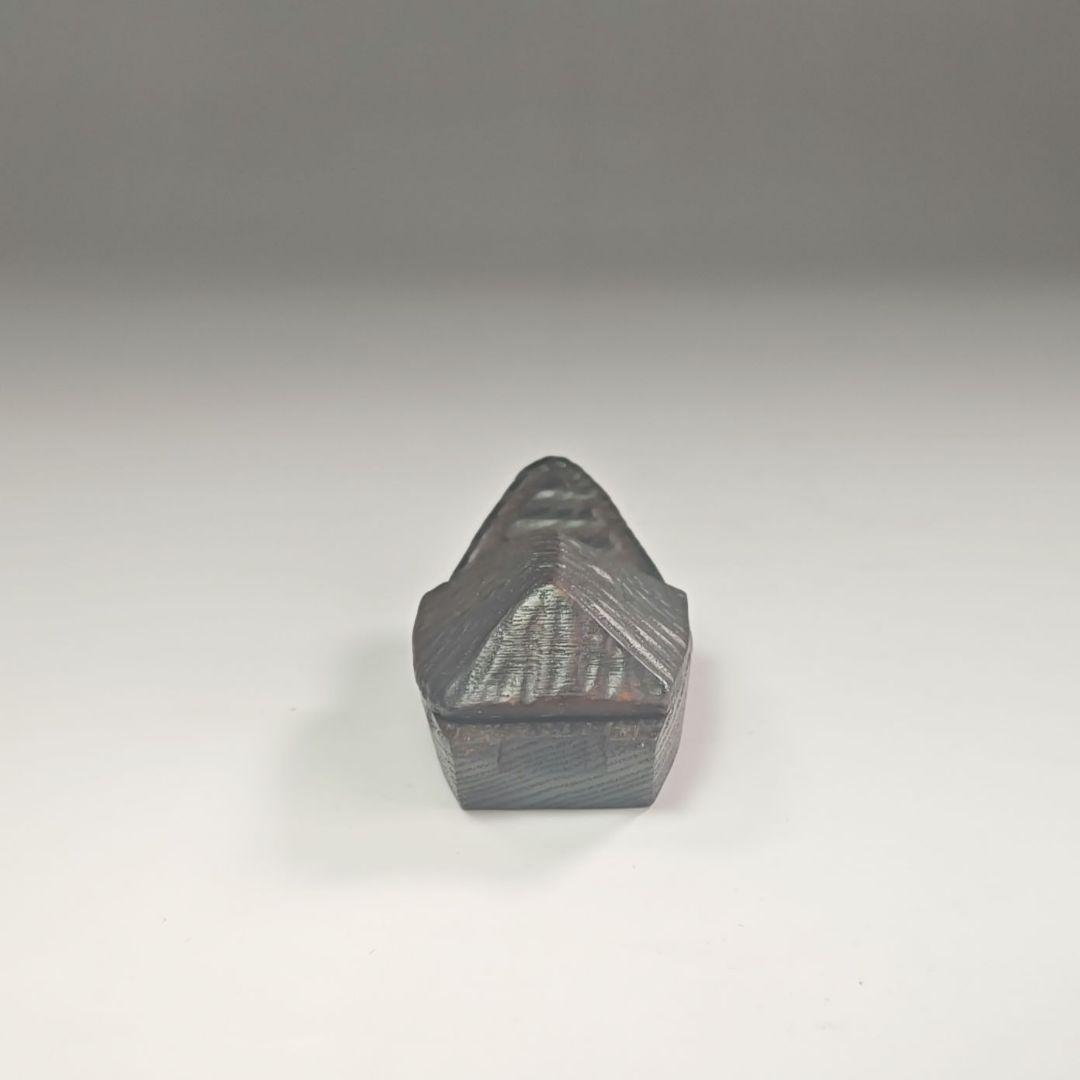 ウ306 香合『隆弘峯作』『屋形舟　香合　木彫　共箱』茶道具