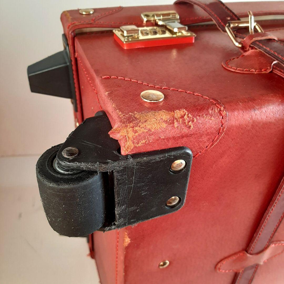 シフレ ユーラシア キャリーカート レッド 本革 レザー