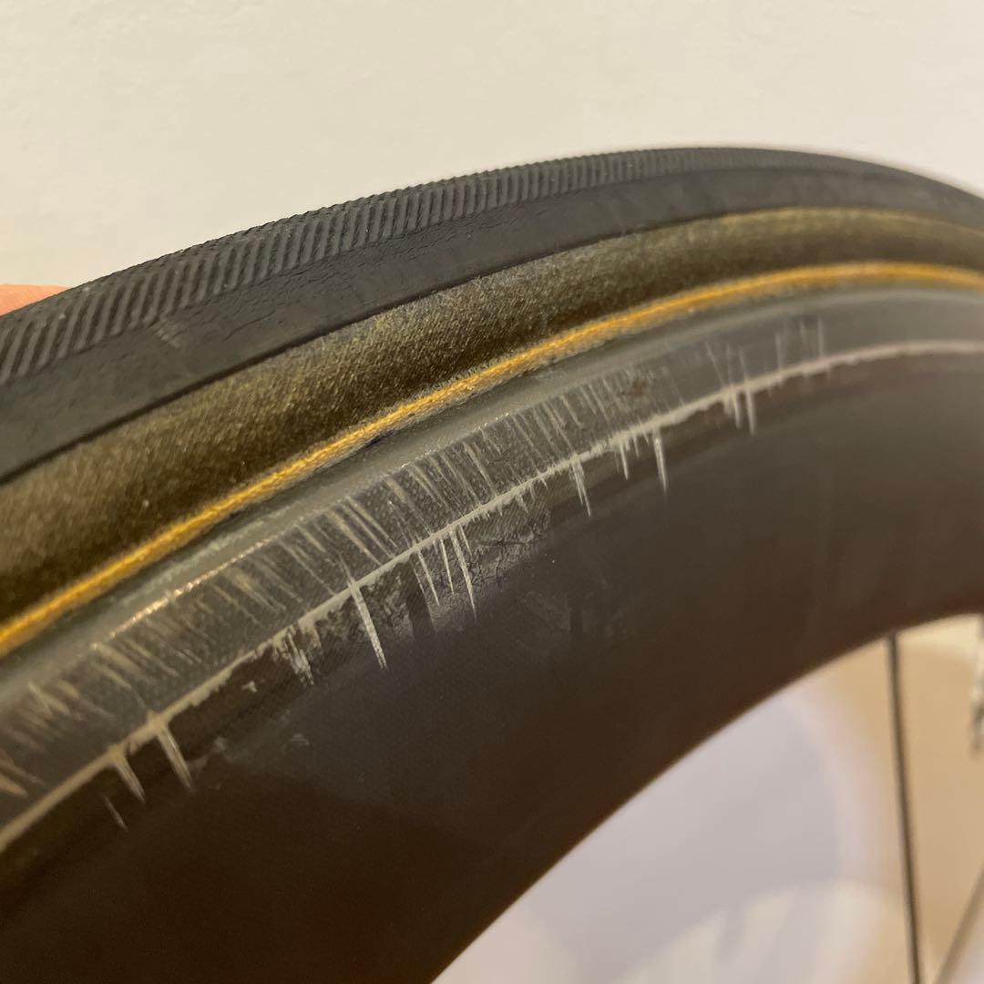 難あり EASTON EC90 AERO チューブラー ホイール シマノフリー