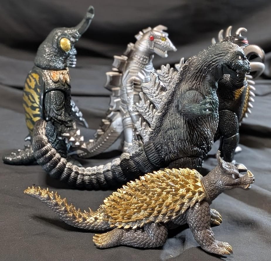 昭和ゴジラ・メカゴジラ・メガロ・ガイガン・アンギラス（バンダイ）ソフビ５体セット