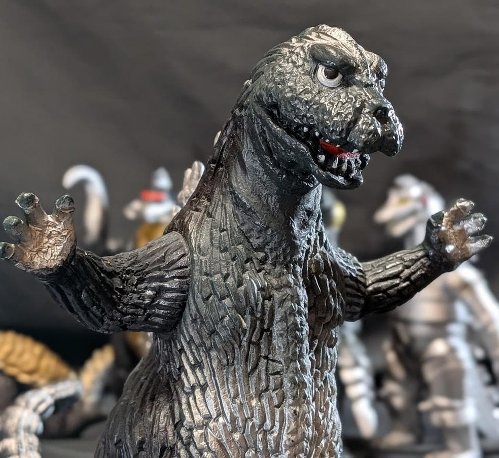 昭和ゴジラ・メカゴジラ・メガロ・ガイガン・アンギラス（バンダイ）ソフビ５体セット