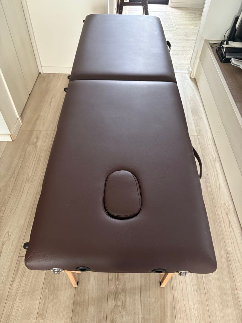 折りたたみマッサージテーブル 茶色