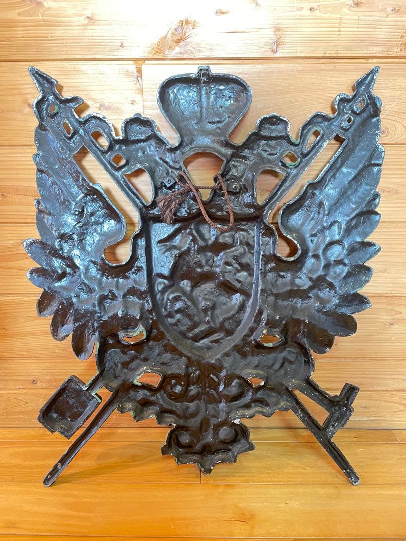 希少　双頭の鷲　紋章　オブジェ