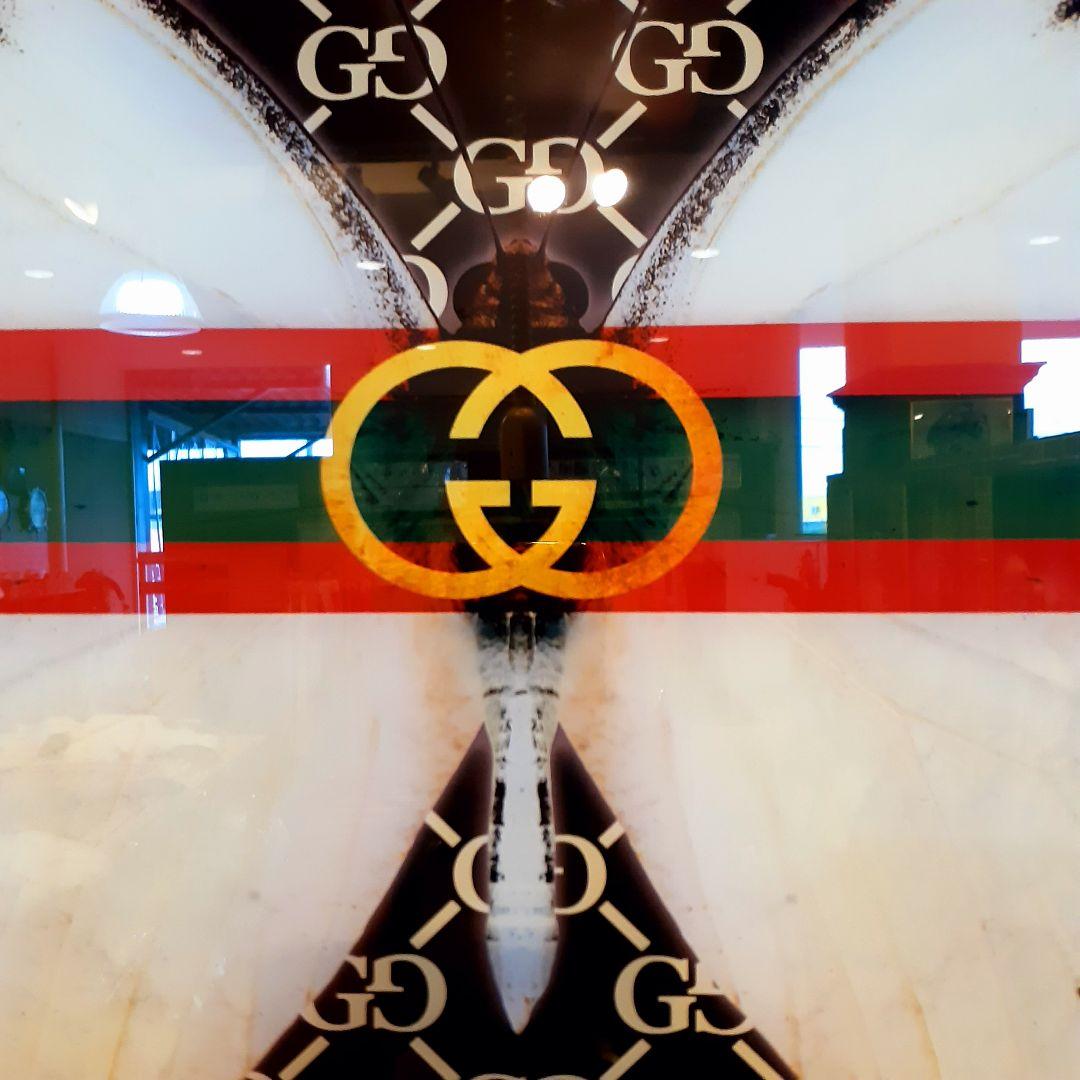 輸入雑貨　ミラーアートパネル『GUCCI』グッチ　特殊強化ガラス仕様　200cm