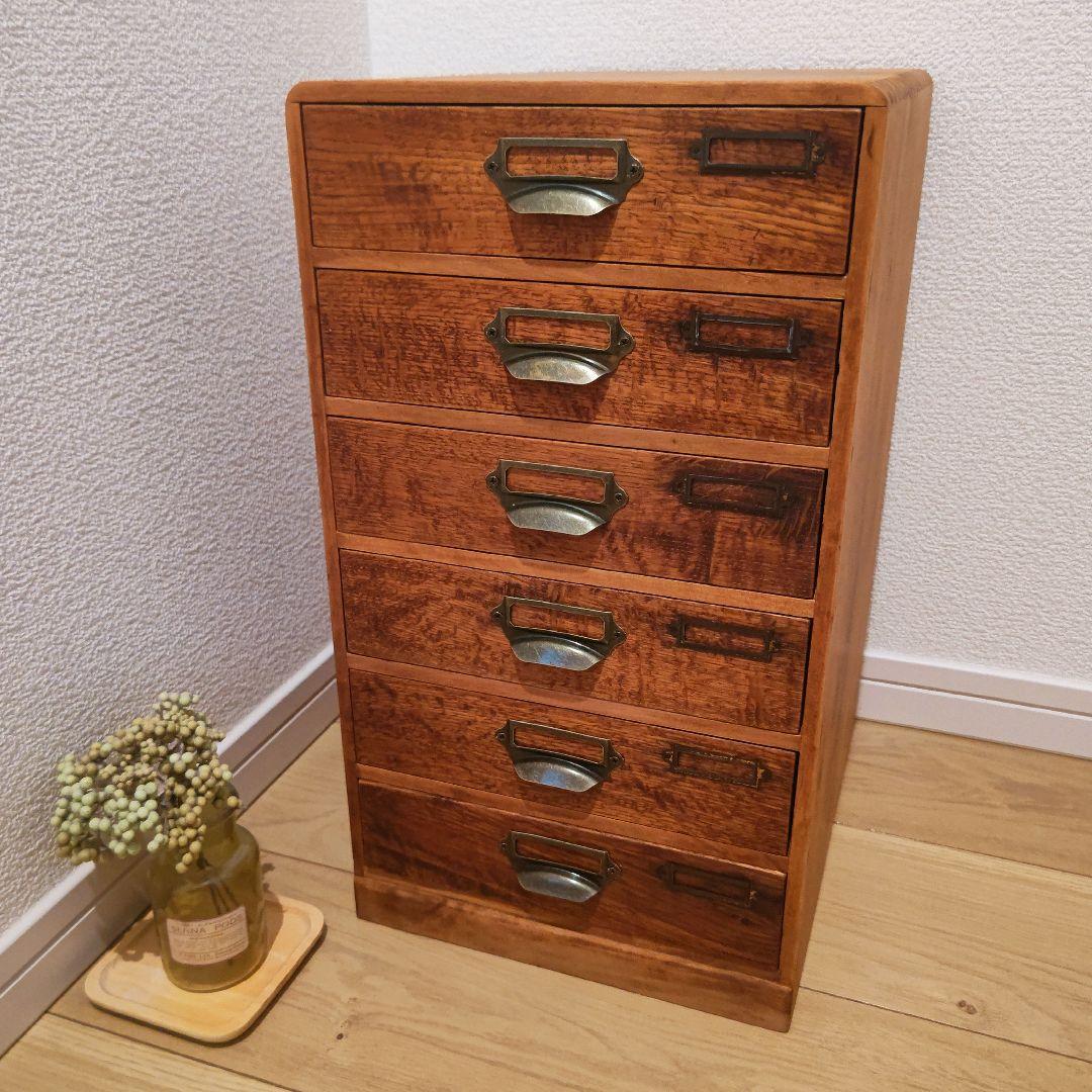 リペア済 美品　 6段小引き出し　 昭和レトロ アンティーク　引き出し　年代物