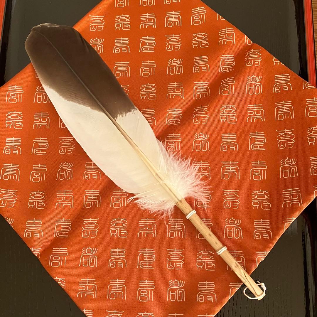 お値下げ 茶道具 羽箒 炉用 左羽 三つ羽