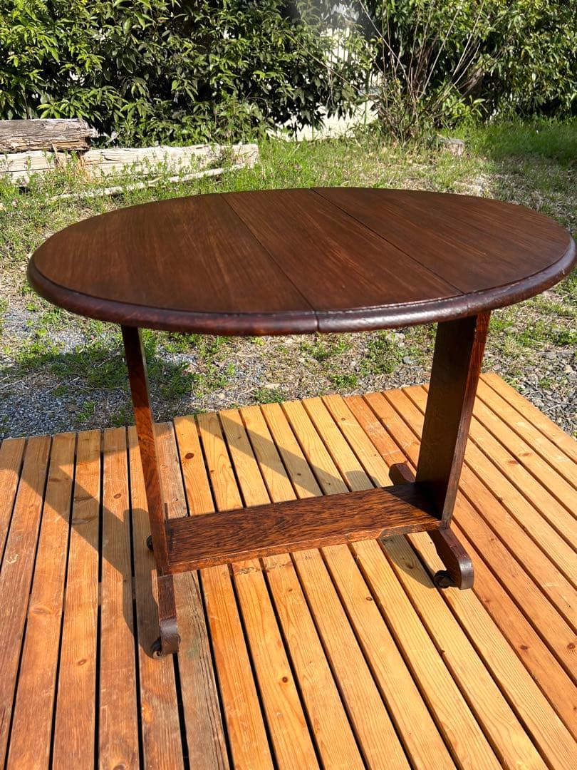 イギリスアンティーク　コンパクトバタフライテーブル　サイドテーブル　希少