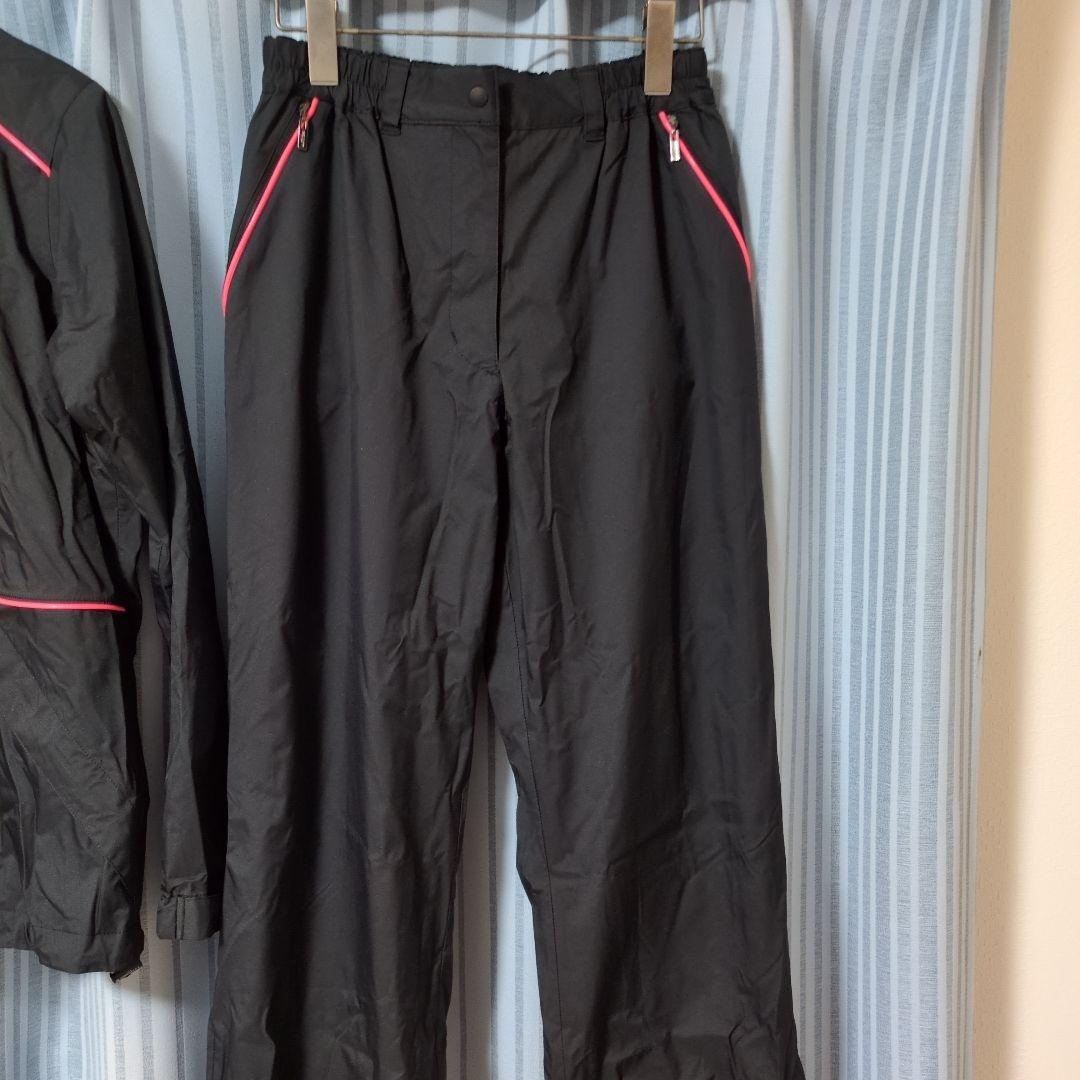 レオナールスポーツ　レインコート 上下　ブラック