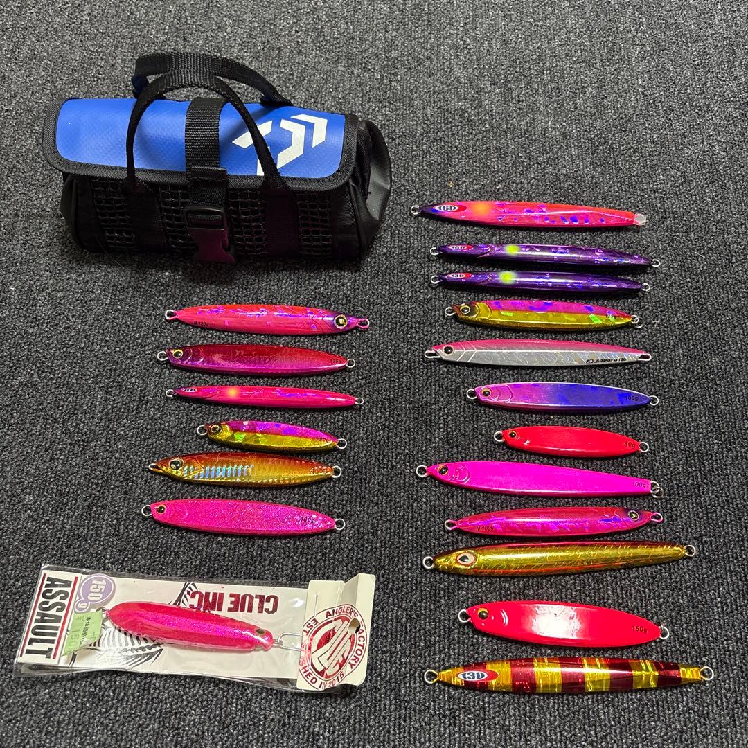 タチウオジギング　メタルジグ 19個セット 収納ケース付き