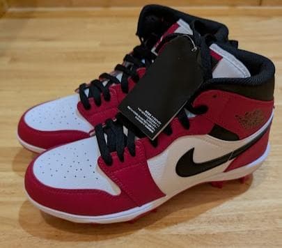 25cm ジョーダン 1 ミッド スパイク シカゴ アメフト 野球 ラクロス