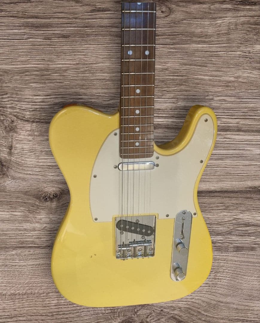 テレキャスタータイプエレキギタークリーム メーカー不明 動作品