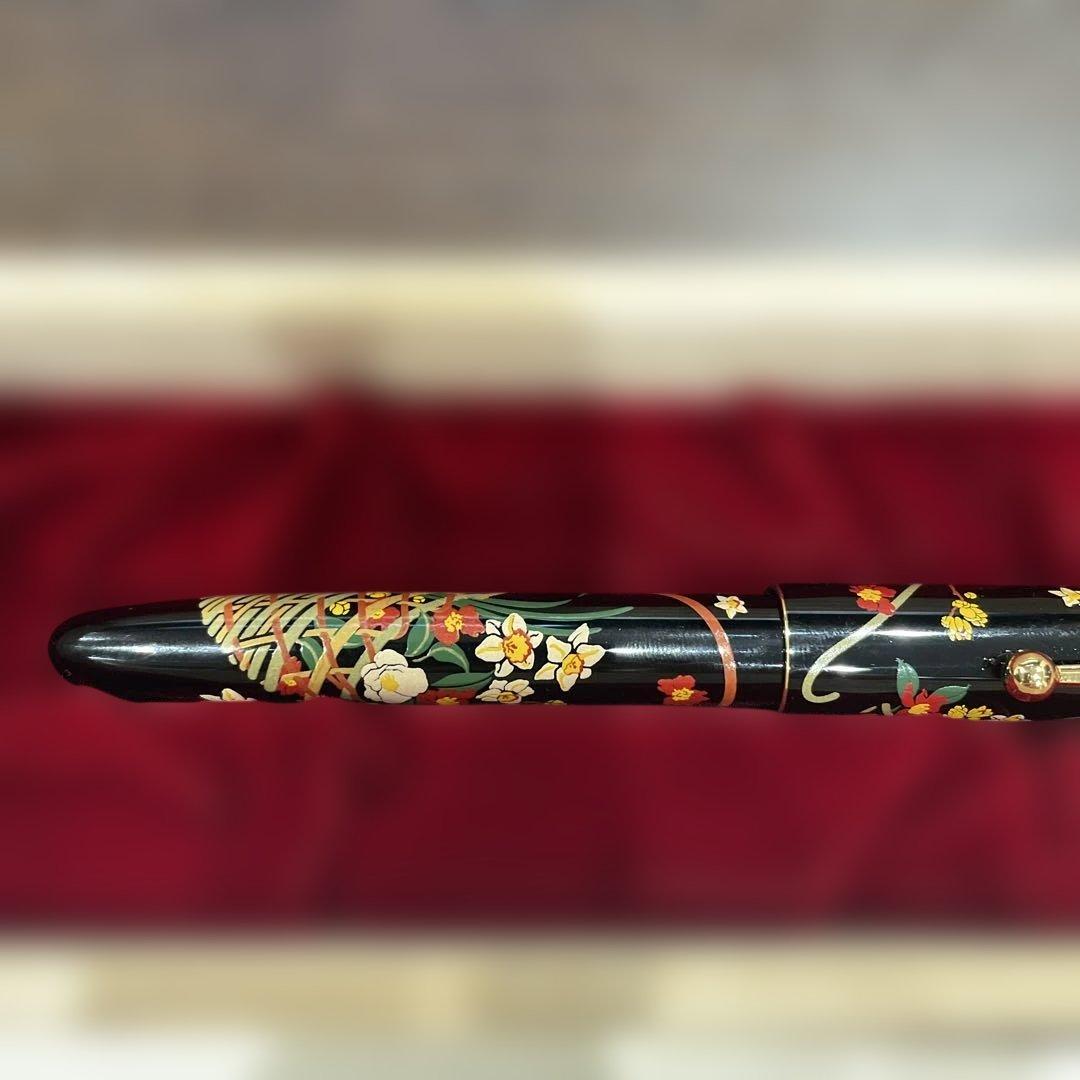 Namiki 万年筆 花のデザイン 木製ボックス付き
