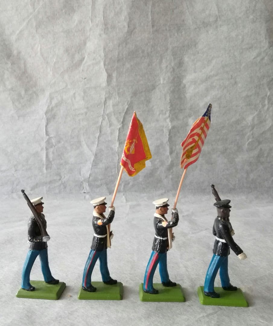 鉛の兵隊　米国海兵隊パレード　BRITAINS　英国製　ヴィンテージフィギュア