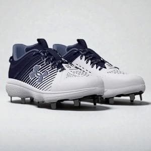アンダーアーマー 野球 スパイク 金具 メンズ ネイビー ホワイト 26.5cm