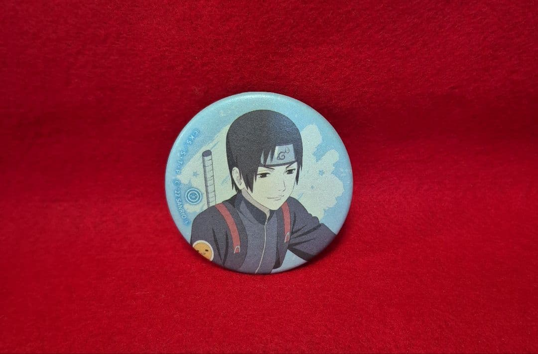 NARUTO 和紙風 缶バッジ サイ サンリオ