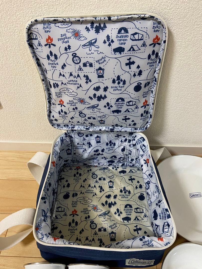 コールマン Coleman 食器セット エナメル 5人分セット 収納ケース付