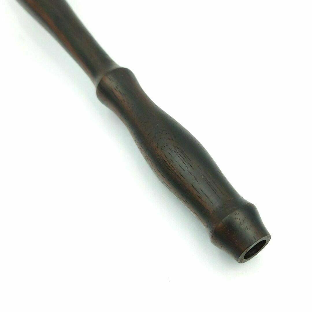 黒檀　ガラスペン木軸　No.7　パープルストライプアゲート　ボルトレッティ互換軸