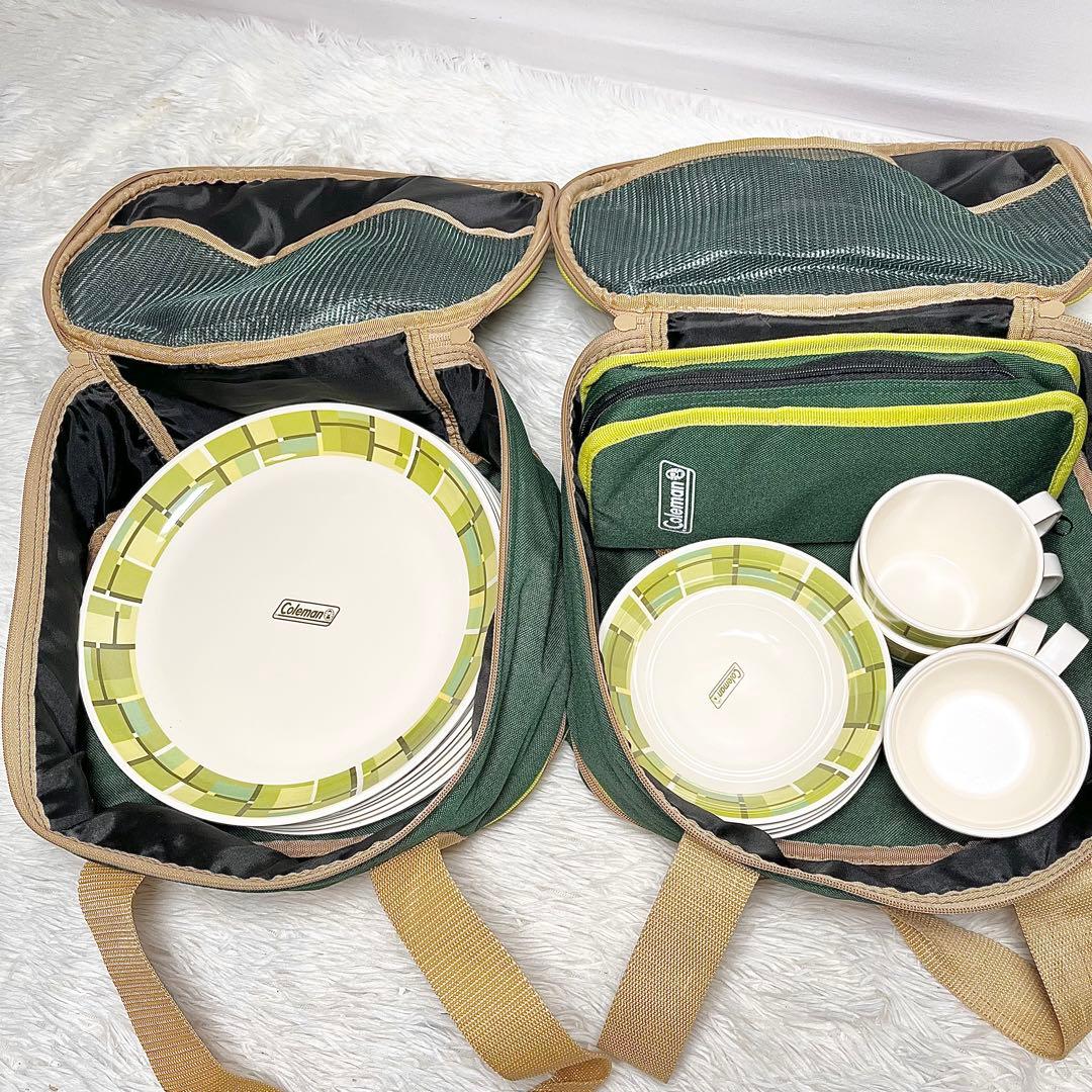【Coleman】キャンプ食器＆調理器具フルセット ドライネット付き