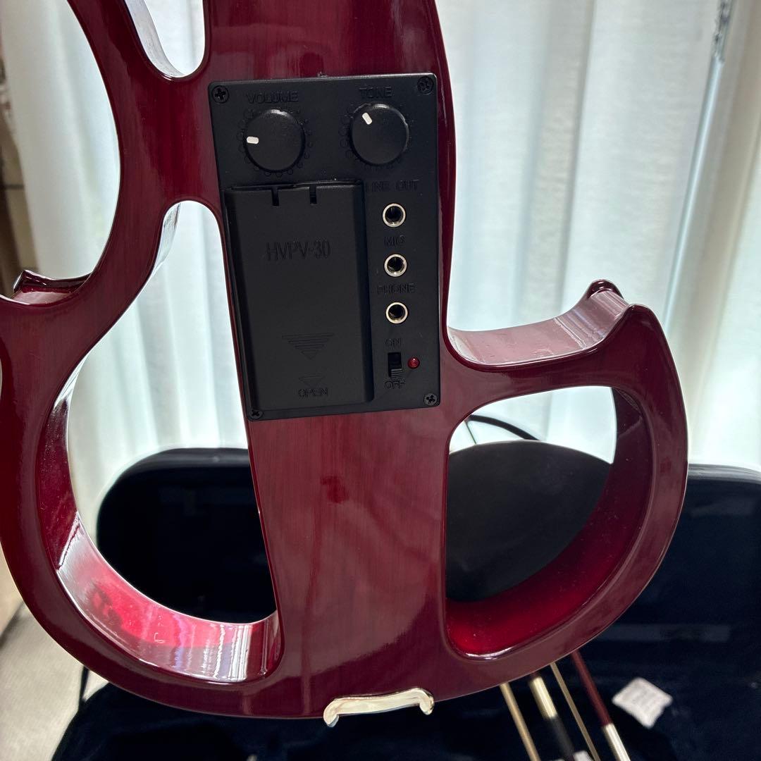 エレクトリックバイオリン レッド 4弦 ケース付き