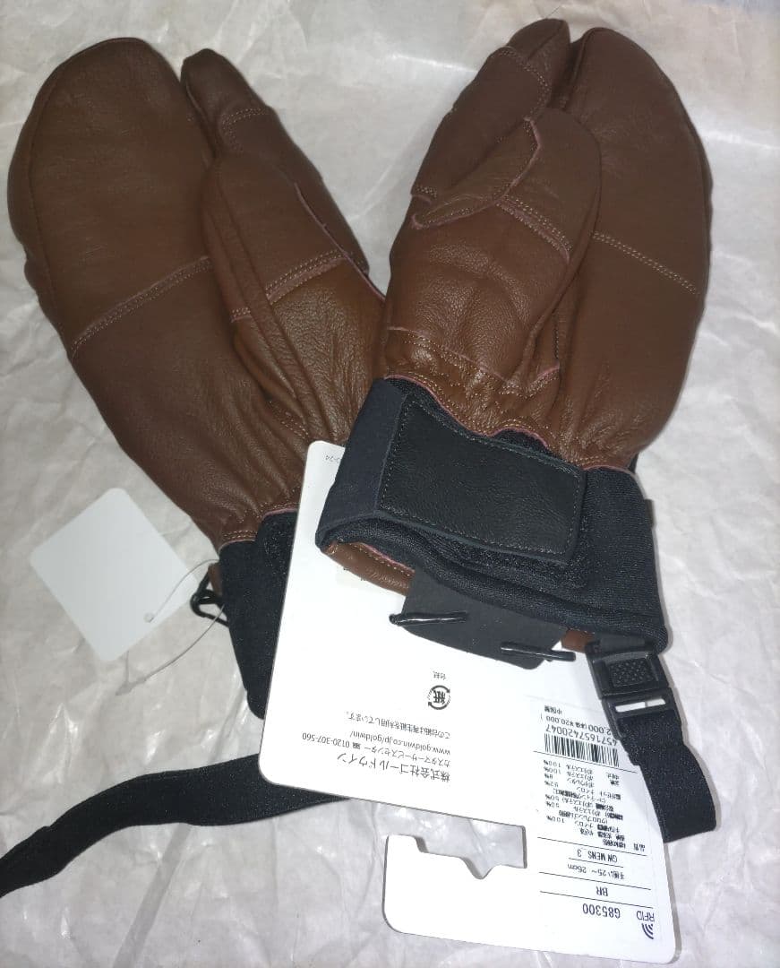 a新品タグ付 25/26 GOLDWIN Leather 3-fingerグラブ