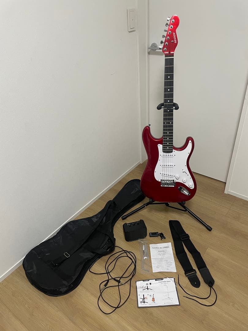 エレキギター　アンプ、チューナー、ギターケース、スタンドセット