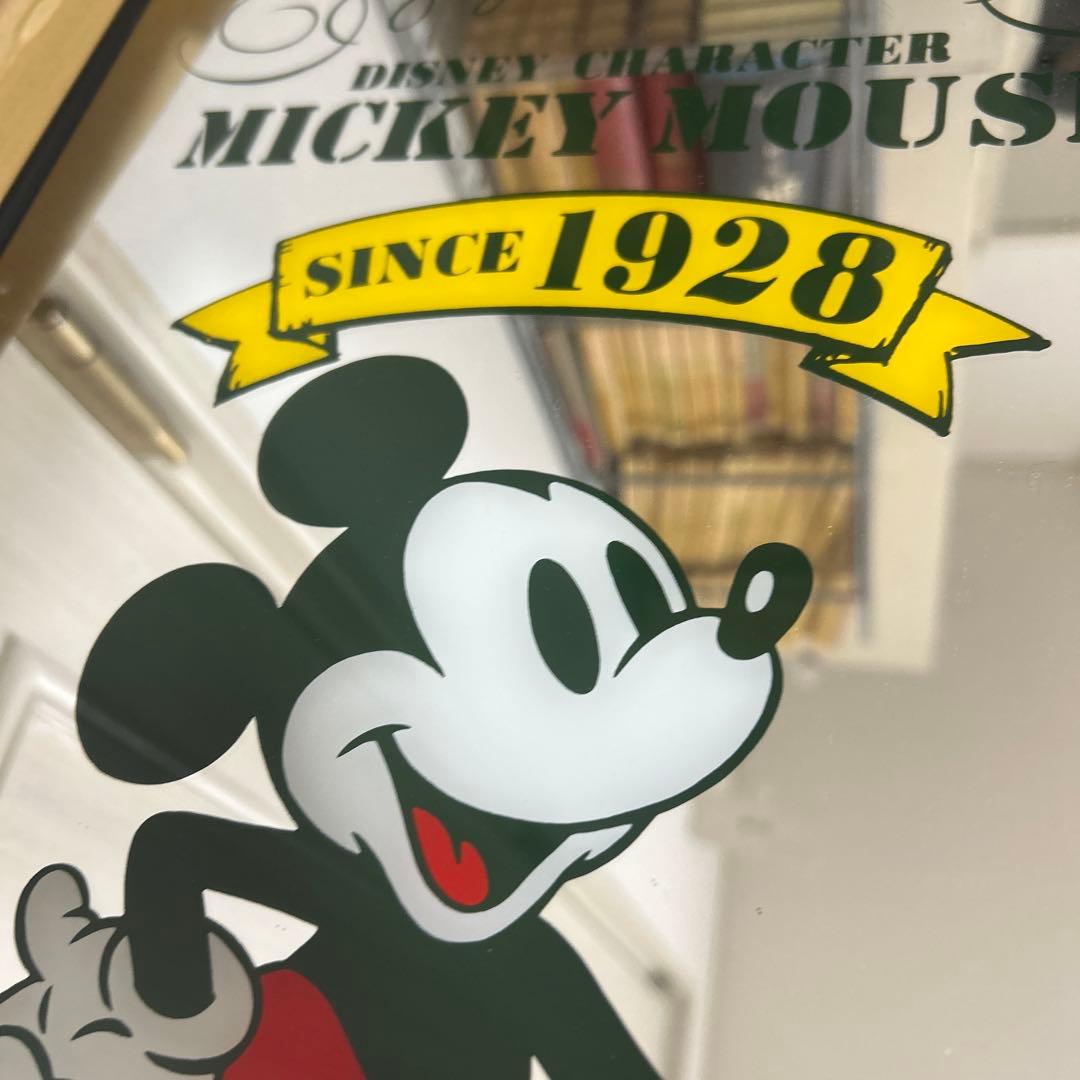 未使用　Disney ディズニー ミッキーマウス パブミラー 壁掛け鏡 当時物