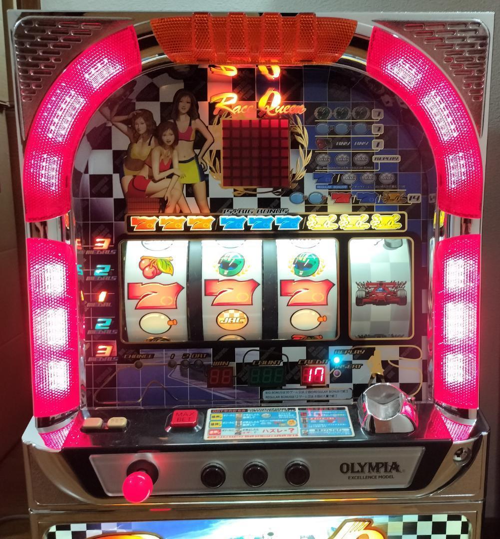 【パチスロ実機】オリンピア★レースクイーン【不要機付】４号機・レア・人気台
