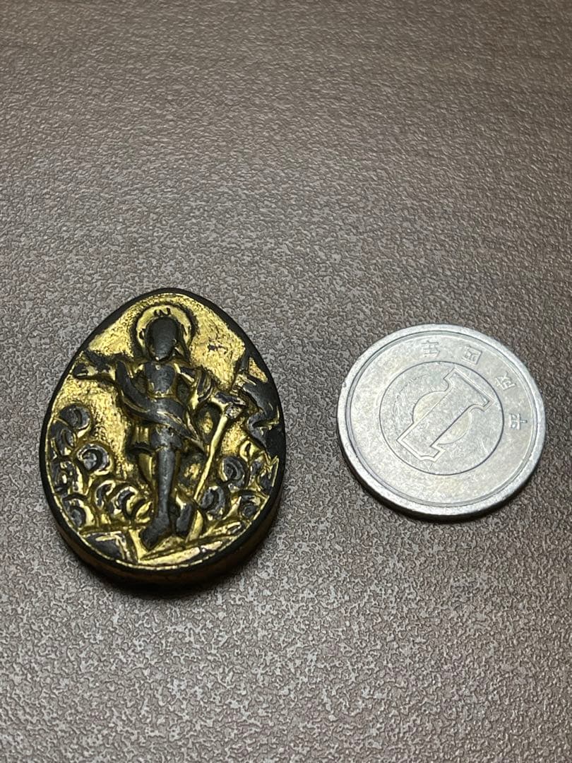 アンティーク　ゴールド　コーティング　ペンダントトップ ロザリービーツ 珍品