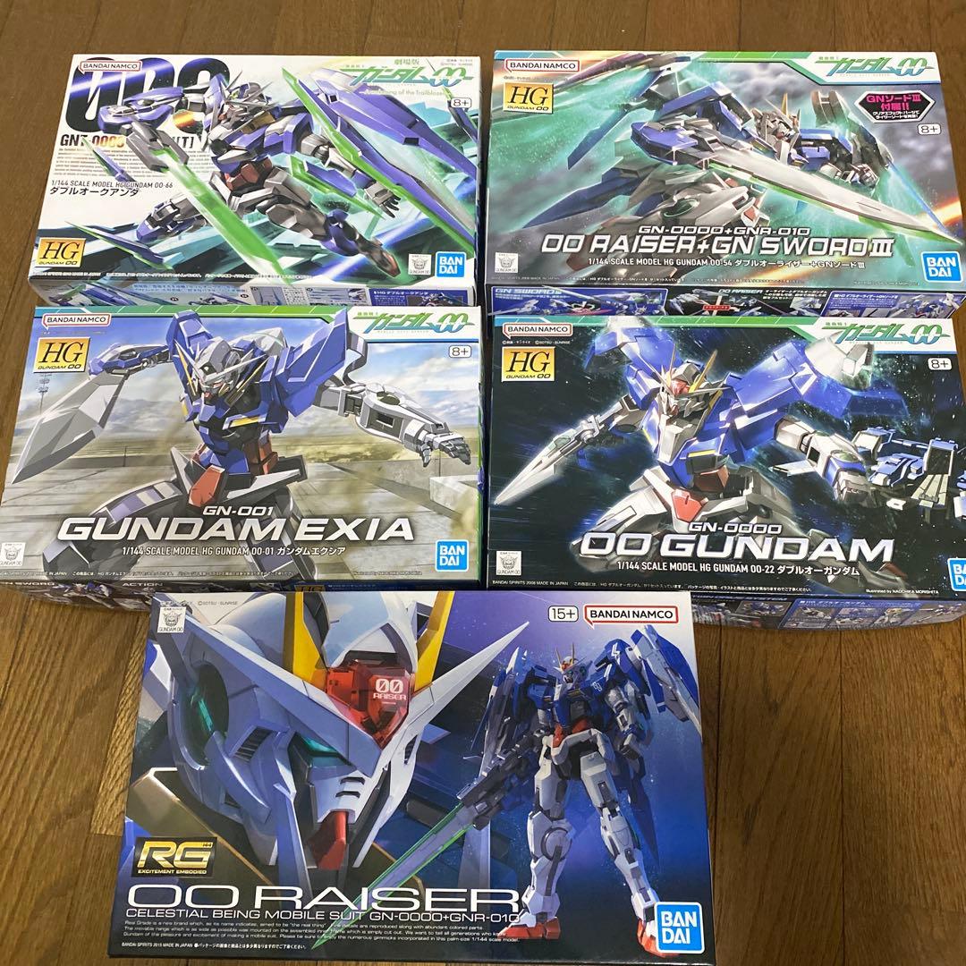 ガンプラ 5点まとめ売り ガンダムOO RG エクシア クアンタ オーライザー