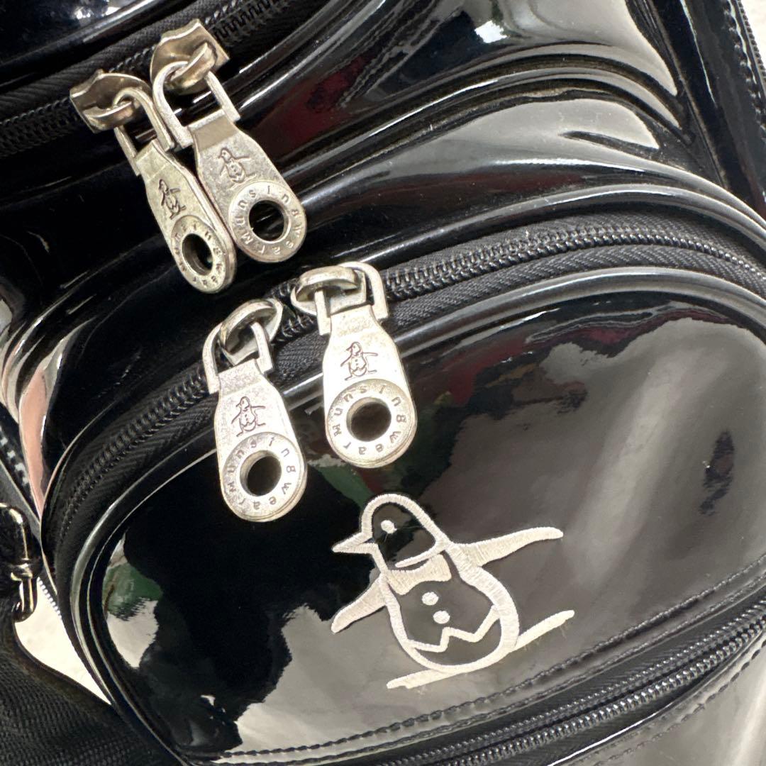 マンシングウェア MUNSINGWEAR ブラック エナメルキャディーバッグ