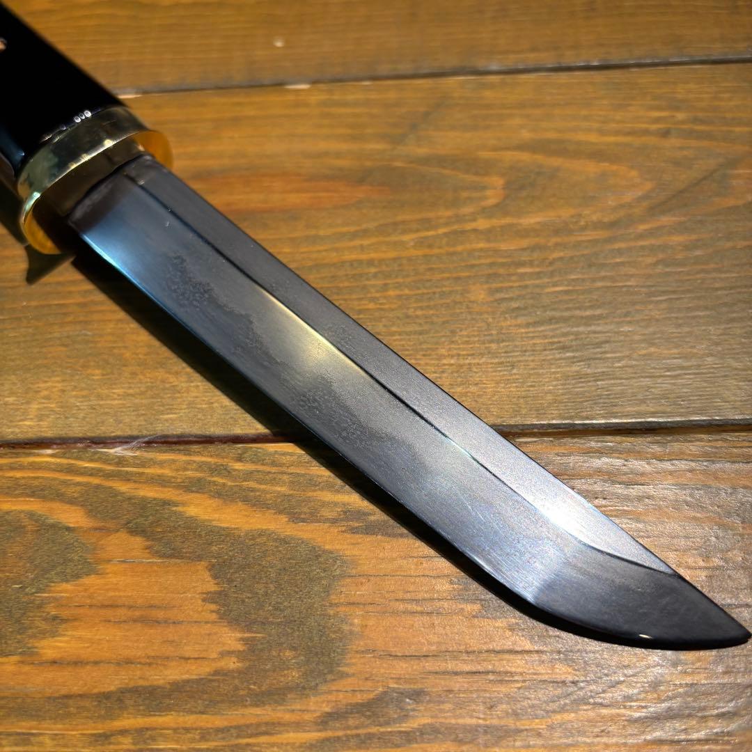 日本刀残欠クラフトナイフNo.62 最上大業物 長曽祢虎徹興里 切先 黒鞘