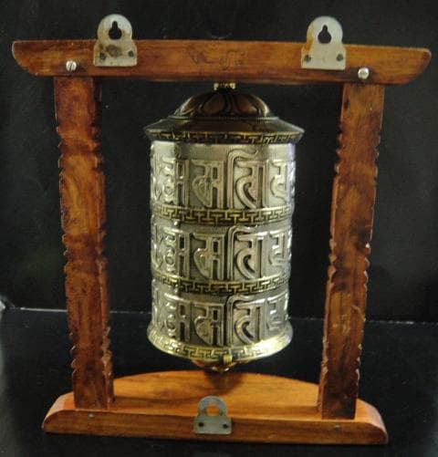 ◆チベット密教法具◆マニ車◆壁掛け-S1