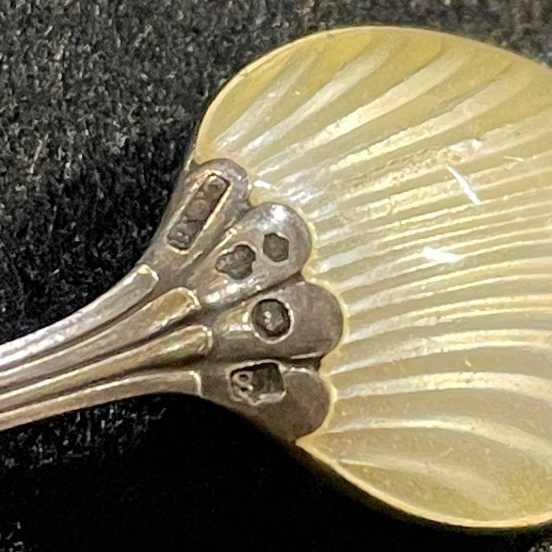 デヴィット アンデルセン カトラリー スプーン シルバー 純銀 ホワイト 七宝焼