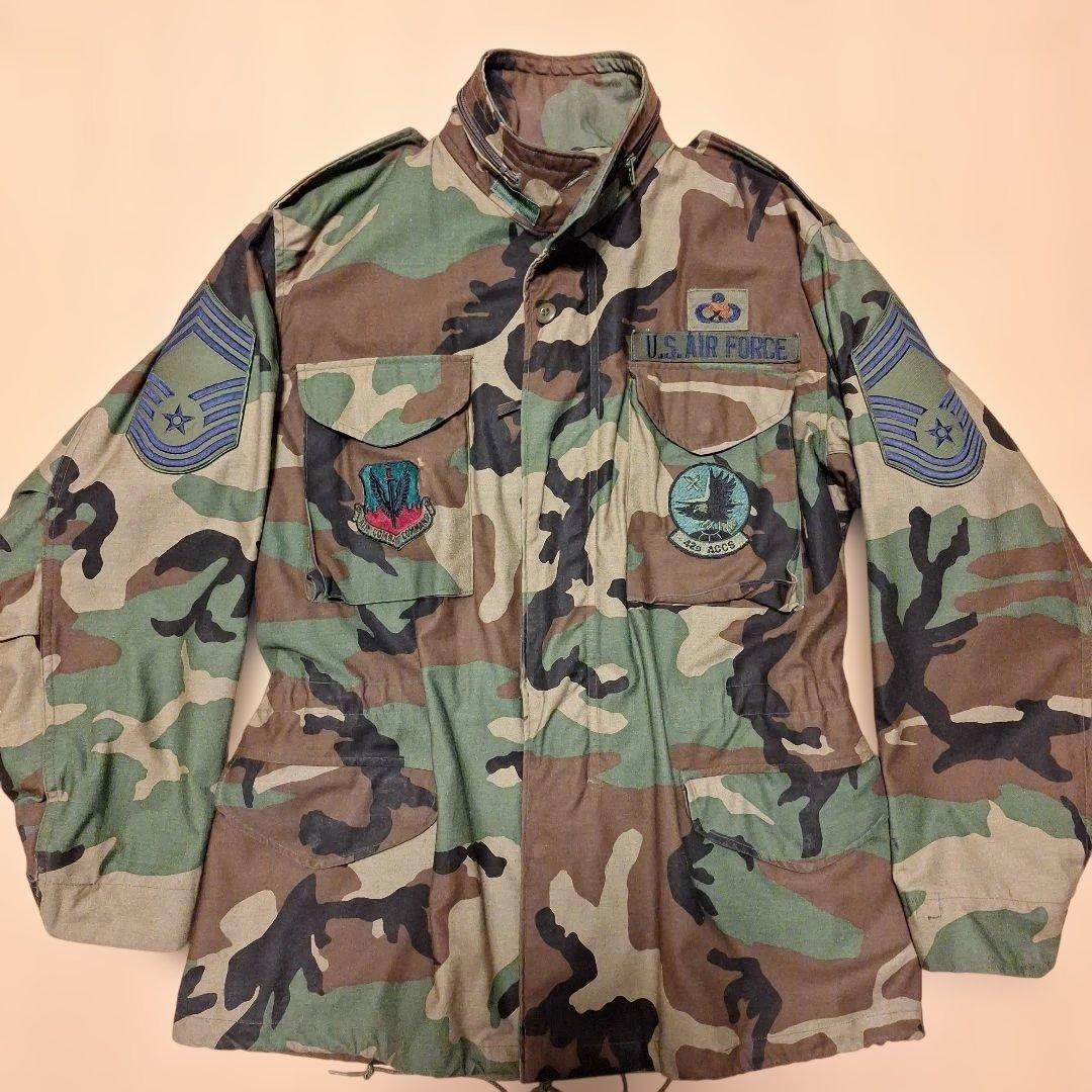 80sUSM65カモフィールドジャケット所属ワッペン階級章付実物使用感求める方へ