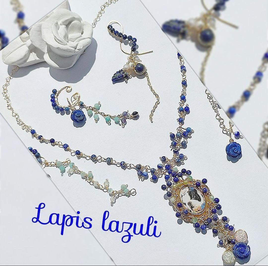 14kgf AAAうちの子 写真ネームオーダー ルビー　ピンクオパールネックレス