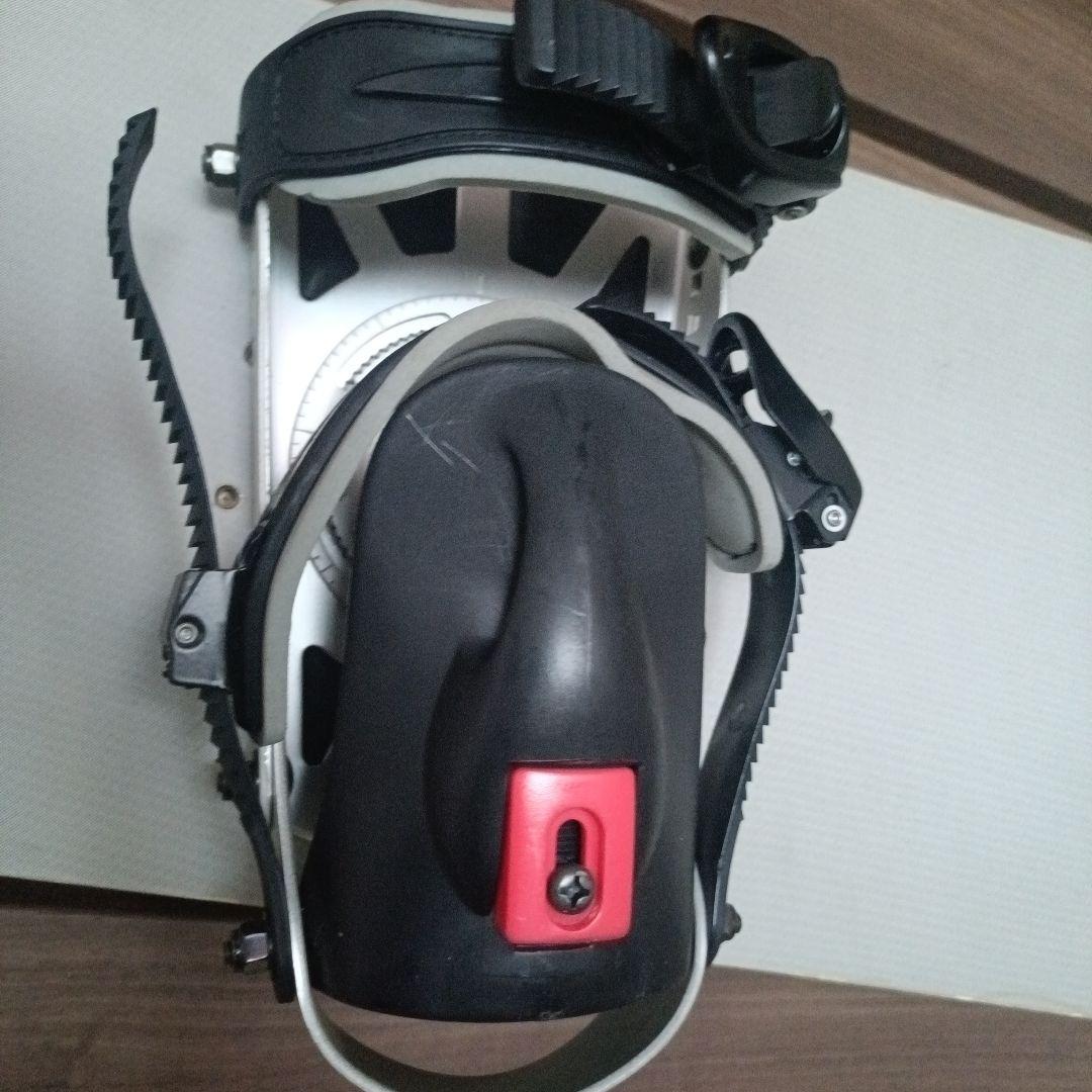 スノーボード グレーオレンジデザイン ビンディング、バック付き